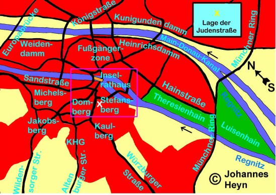 Lageplan der Judenstra�e in Bamberg