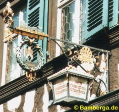 Bamberg: Ausleger am Schlenkerla