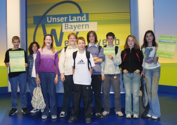 Preistr�ger in Studio 1 des Bayerischen Fernsehens