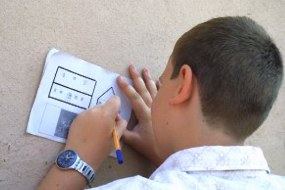 Beim Zeichnen eines G�rtnerhauses